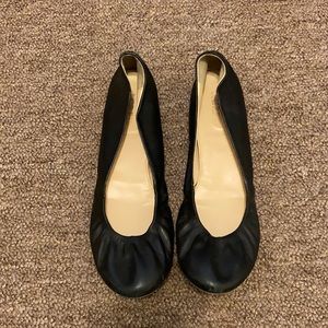 J. Crew Black Leather Ballet Flats - Size 8